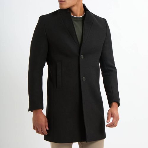 Black Costa Wool Blend Coat - Gianni Feraud - Modalova