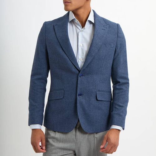 Herringbone Barkley Wool Blend Blazer - Gianni Feraud - Modalova