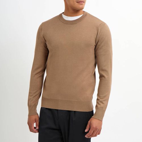 Coffee Crew Neck Jumper - Gianni Feraud - Modalova