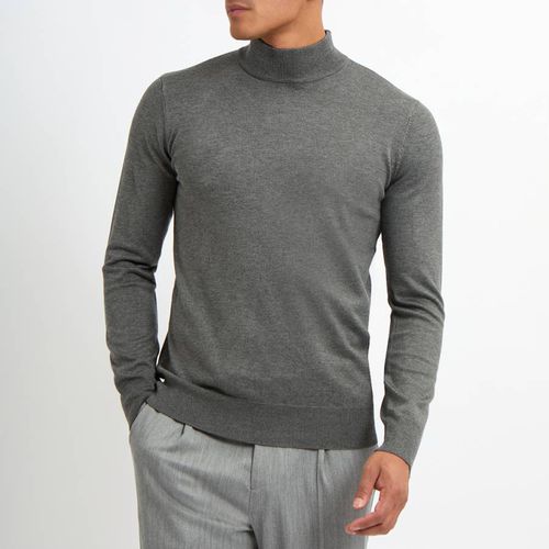 Grey Turtle Neck Jumper - Gianni Feraud - Modalova