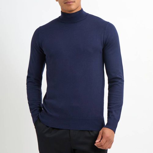 Marine Turtle Neck Jumper - Gianni Feraud - Modalova