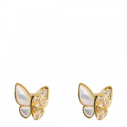 K Mother Of Pearl Butterfly Earrings - Chloe by Liv Oliver - Modalova