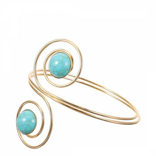 Women's 18K Turquoise Wrap Cuff Bangle - Chloe Collection by Liv Oliver - Modalova