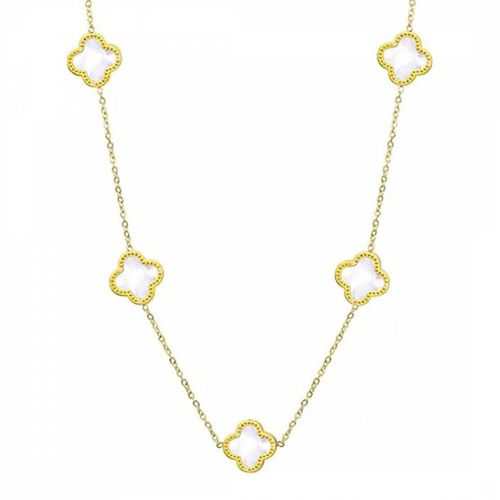 K Multi Motif Mother Of Pearl Gemstone Necklace - Chloe by Liv Oliver - Modalova