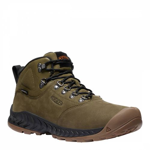 Men's Olive/Black Nxis Explorer Waterproof Mid Hiking Boots - Keen - Modalova