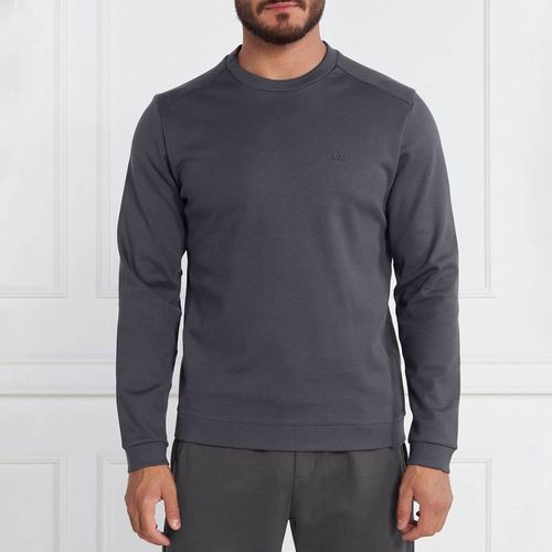 Dark Grey Cotton Blend Sweatshirt - HUGO - Modalova