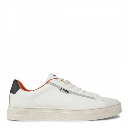 Boss White Rhys Tennis Trainers - BOSS - Modalova