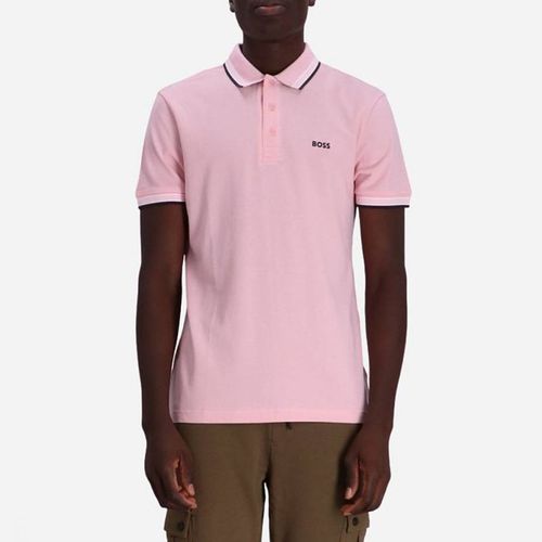 Pale Pink Cotton Polo Shirt - BOSS - Modalova