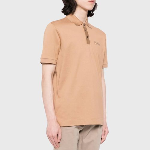 Camel Cotton Polo Shirt - BOSS - Modalova