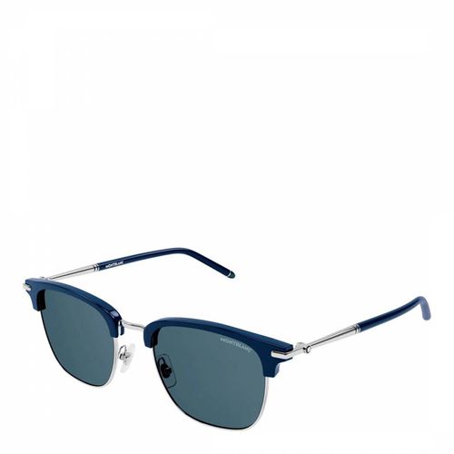 Men's Mont Blanc / Silver Sunglasses 50mm - Montblanc - Modalova