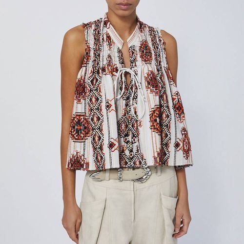 Orange and White Printed Blouse - IRO - Modalova