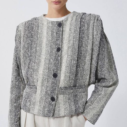 Grey and White Cotton Blend Blazer - IRO - Modalova