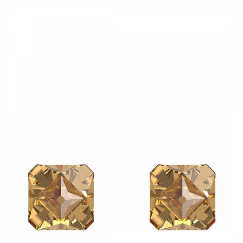Yellow Pyramid Cut Ortyx Stud Earrings - SWAROVSKI - Modalova