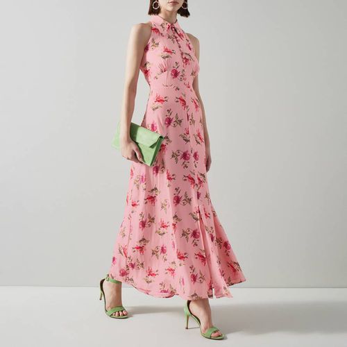 Pink Flori Silk Dress - L K Bennett - Modalova