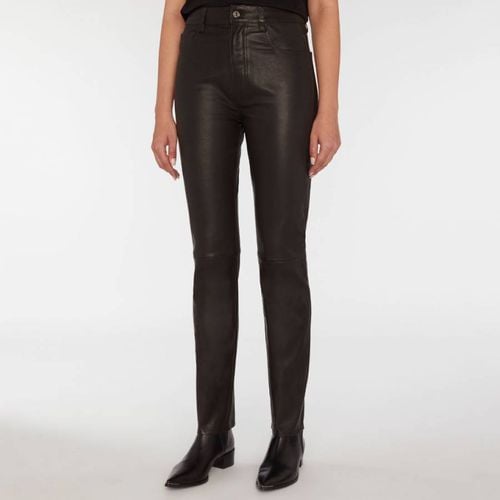 Black Slim Leather Jeans - 7 For All Mankind - Modalova