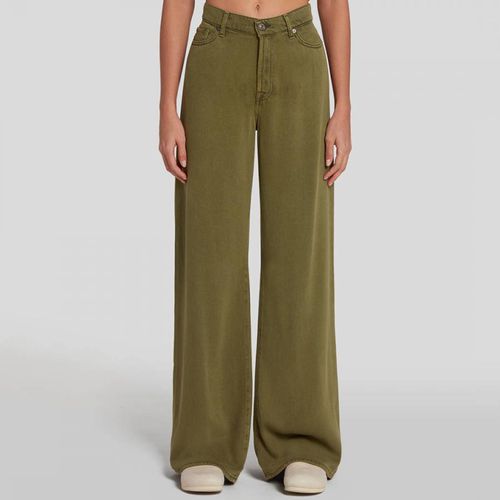 Dark Green Wide Leg Jeans - 7 For All Mankind - Modalova