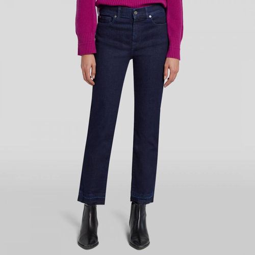 Dark Straight Stretch Cropped Jeans - 7 For All Mankind - Modalova