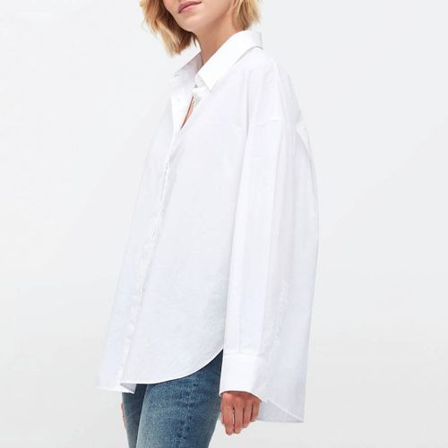 White Oversized Cotton Shirt - 7 For All Mankind - Modalova
