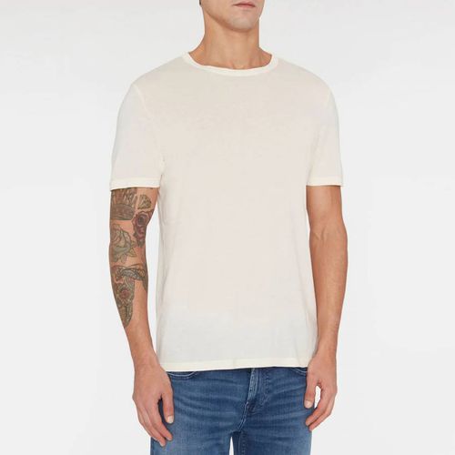 White Featherweight Cotton T-Shirt - 7 For All Mankind - Modalova