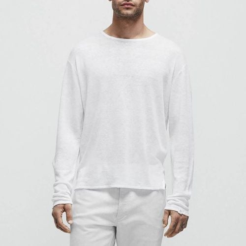 White Kerwin Linen Crew Top - Rag & Bone - Modalova