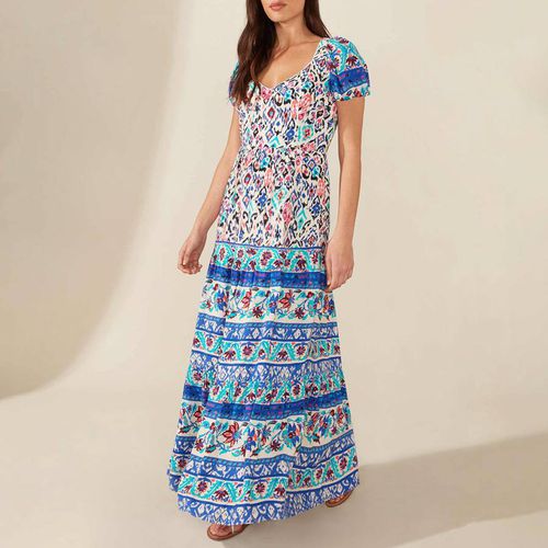 Blue Paisley Print Maxi Dress - Ro & Zo - Modalova