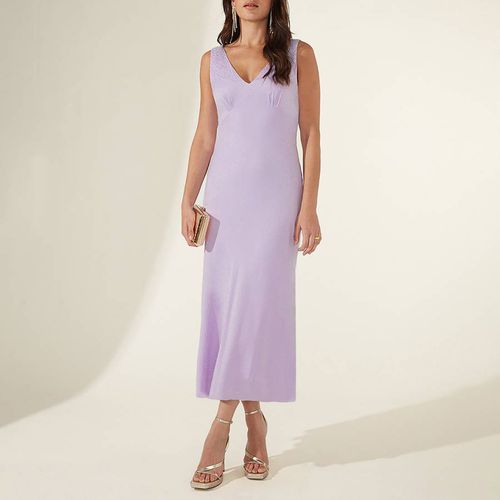 Lilac Jacquard Bias Midi Dress - Ro & Zo - Modalova