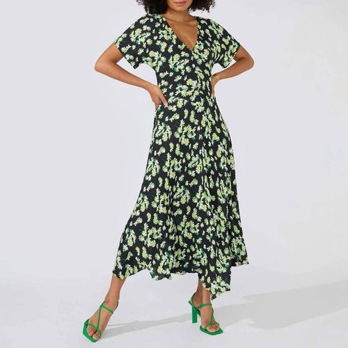 Black/Green Daisy Floral Midi Dress - Ro & Zo - Modalova