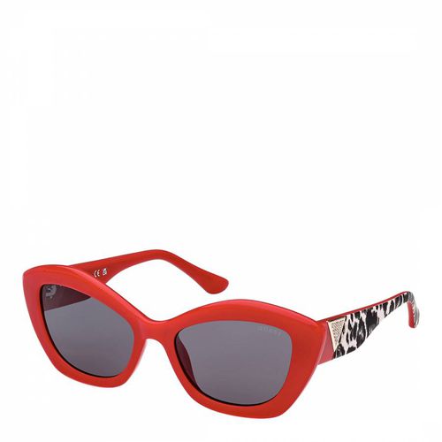 Shiny Red Smoke Sunglasses - Guess - Modalova