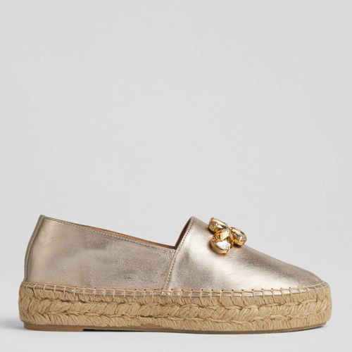 Gold Leather Talisa Espadrilles - L K Bennett - Modalova