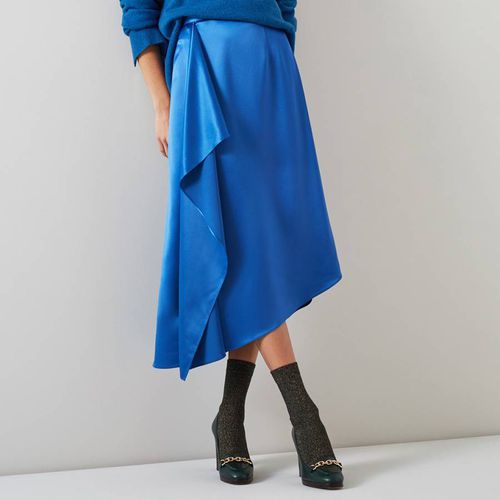 Blue Zoe Frill Midi Skirt - L K Bennett - Modalova