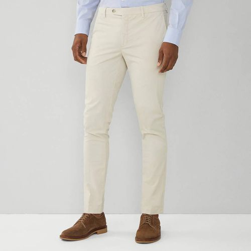 Sand Slim Fit Cotton Blend Kensington Chinos - Hackett London - Modalova