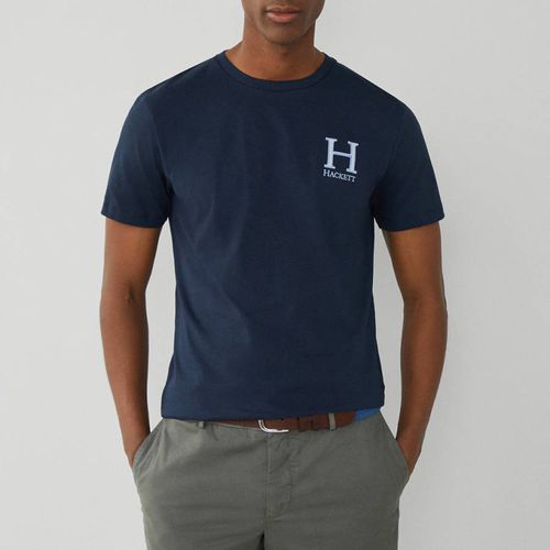 Navy Classic Fit H Logo T-Shirt - Hackett London - Modalova
