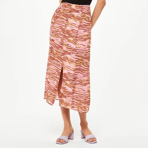 Pink Clouded Tiger Button Skirt - WHISTLES - Modalova