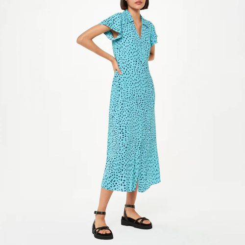 Blue Nina Printed Midi Dress - WHISTLES - Modalova