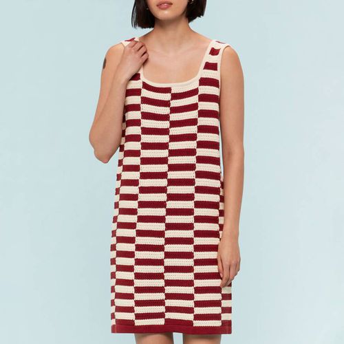 Red Crochet Stripe Cotton Dress - WHISTLES - Modalova
