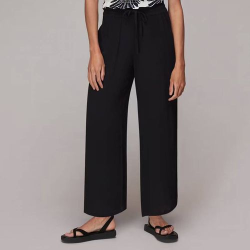 Black Imogen Fluid Cropped Trousers - WHISTLES - Modalova