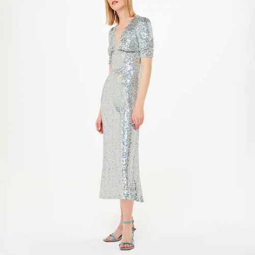 Silver Sequin Midi Dress - WHISTLES - Modalova