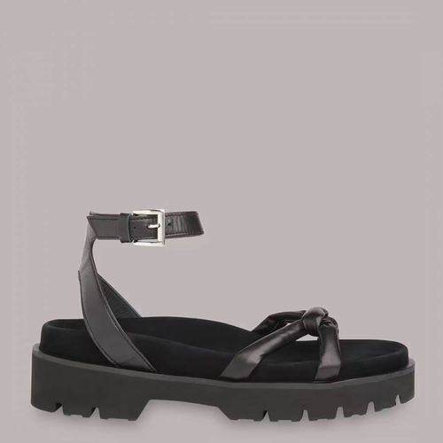 Black Mina Knotted Leather Sandals - WHISTLES - Modalova