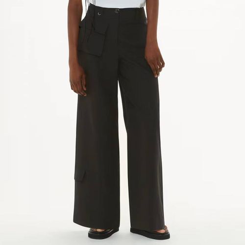 Black Flora Linen Blend Trousers - WHISTLES - Modalova