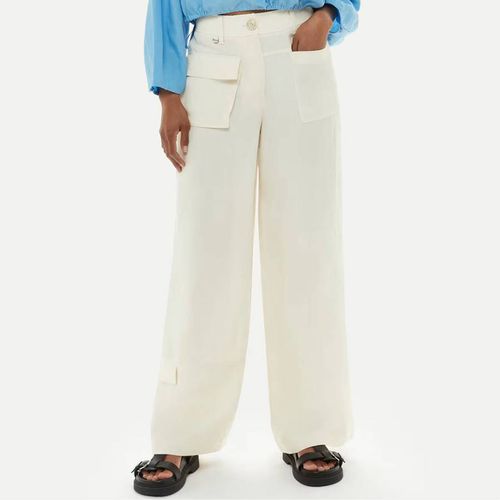 Beige Flora Linen Blend Trousers - WHISTLES - Modalova