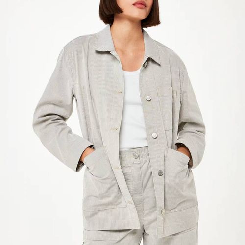 Grey Sylvie Ribbed Cotton Jacket - WHISTLES - Modalova