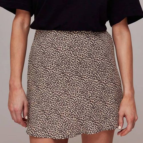Brown Dashed Leopard Mini Skirt - WHISTLES - Modalova