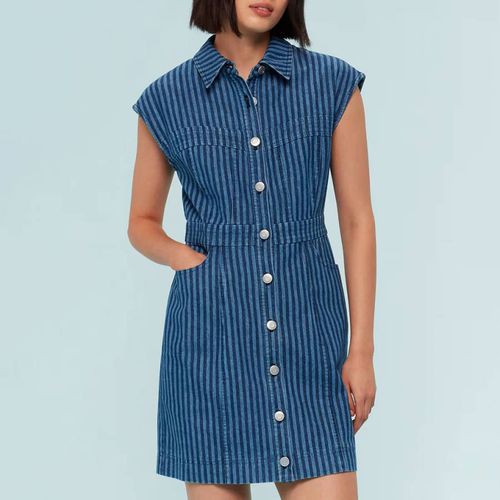 Blue Bodice Stripe Denim Dress - WHISTLES - Modalova