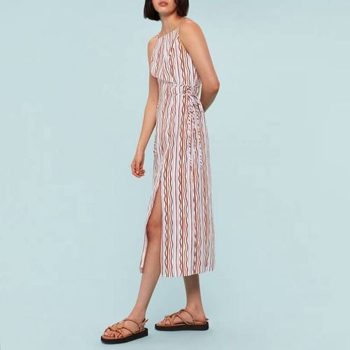 Wiggle Stripe Linen Blend Dress - WHISTLES - Modalova