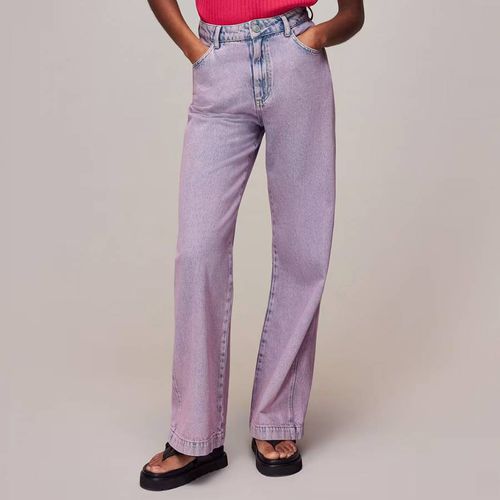 Lilac Authentic Wide Leg Jeans - WHISTLES - Modalova