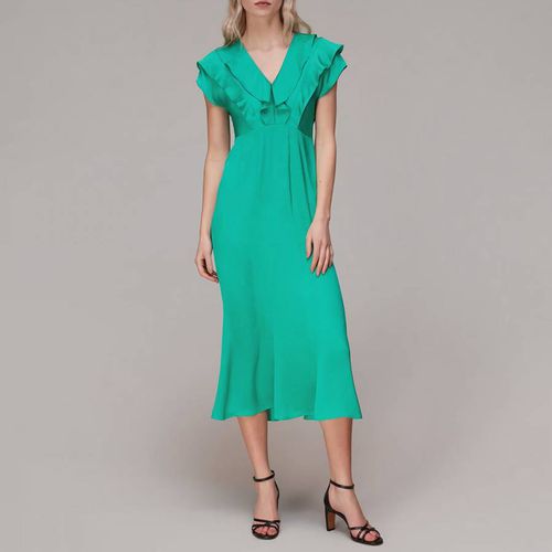 Green Adeline Frill Midi Dress - WHISTLES - Modalova