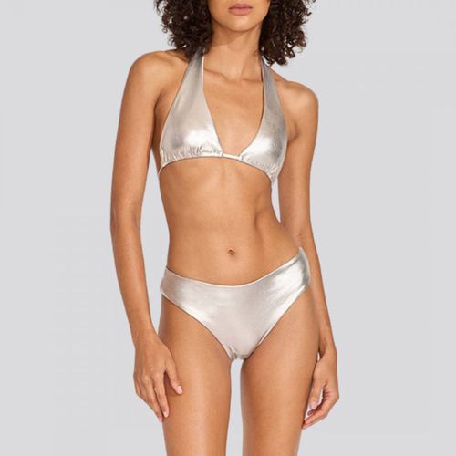 Silver Nani Bikini Brief - Solid & Striped - Modalova