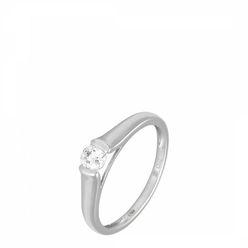 White Gold Solitaire Divin Diamond Ring - Diamantini - Modalova