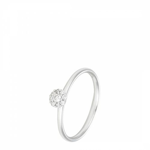 White Gold Petit Camelia Diamond Ring - Diamantini - Modalova