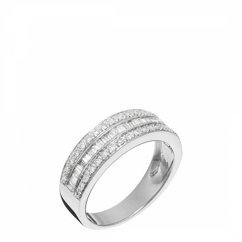 White Gold Kiss Baguette Diamond Ring - Diamantini - Modalova
